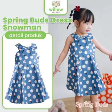 Baju Dress Anak - Spring Buds Dress Snowman uk. XXL