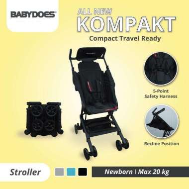 Babydoes Kompakt Stroller Grey
