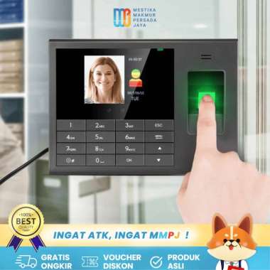 Deli Mesin Absensi Pengenalan Wajah Kapasitas Rekam 200 Wajah Dengan Sidik Jari / Fingerprint