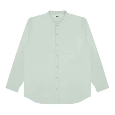 M231 Kemeja Pria Shanghai Polos Panjang Hijau Mint 0915C XXL