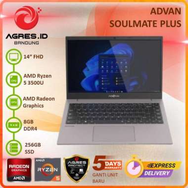 Advan Soulmate Plus Ryzen 5 3500 8GB 256GB W11 14.0 - Grey