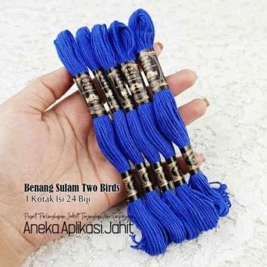 1 PCS BENANG SULAM MERK ROSE BRAND/TWO BIRDS/EMBROIDERY THREAD HIJAU-320