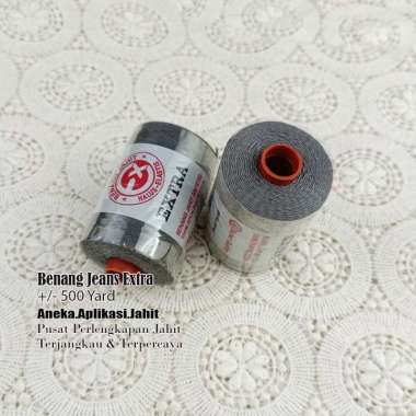 1 BIJI BENANG JEANS EXTRA +/- 500 YARD CREAM 4002