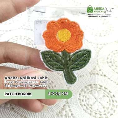 PATCH BORDIR MOTIF BUNGA (JAHIT) BT7 MAWAR
