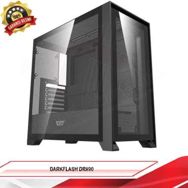 DARKFLASH DRX90 Glass ATX PC Case | Casing PC Gaming Black