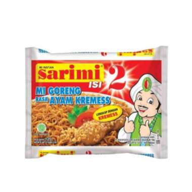 Sarimi Mi Instan Goreng Ayam Kremess Isi Dua