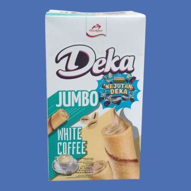 Deka JUMBO Cheesy Durian, Choco Banana & White Coffee Wafer Roll 14 gr [20 stick/box] White Coffee