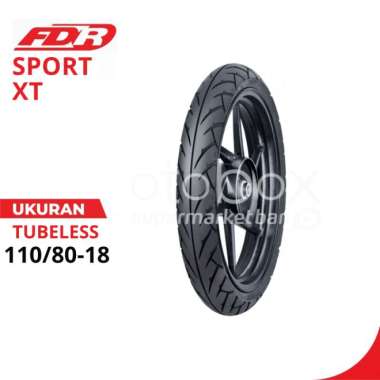 BAN MOTOR FDR SPORT XT UKURAN 90/80 110/80 RING 18 TUBELESS 110/80-18