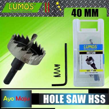Hole Saw HSS LUMOS 40mm / HoleSaw Besi 40mm / Mata Bor Besi 40 mm HSS