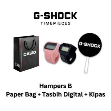 Ramadan Hampers B (Paper Bag Casio + Tasbih Digital + Hand Fan)