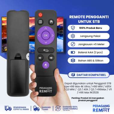 Remot Remote STB Android TV BOX Universal H96 Max 4K Ultra / H96 MINI / A95X / Q3 MINI / Q3 / A9X / 