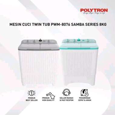 MESIN CUCI 2 TABUNG POLYTRON PWM 8076 HIJAB POLYTRON PWM-8076