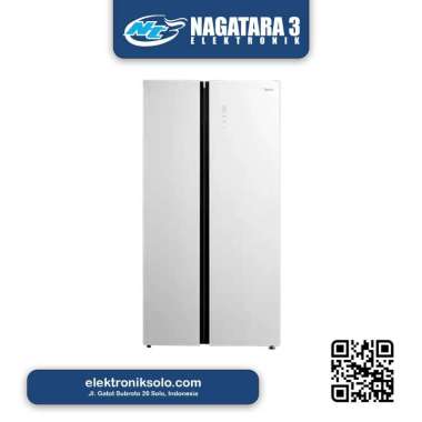 LEMARI ES SIDE BY SIDE MIDEA MDRS712FIE61WID