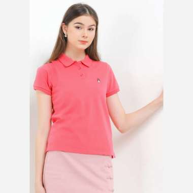 Hush Puppies Ardyne Polo Polo Shirt Wanita L Dusty Pink