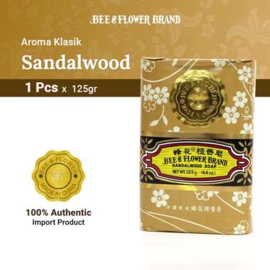 Bee Flower Import Cendana 125 gr - Sabun Tawon Cendana (Sandalwood) Original 125gr