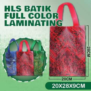 Tas Spunbond HLS BATIK Laminasi Handle Lipat Samping Ukuran 20x28x9 Tas Kain Goodie Bag Tebal
