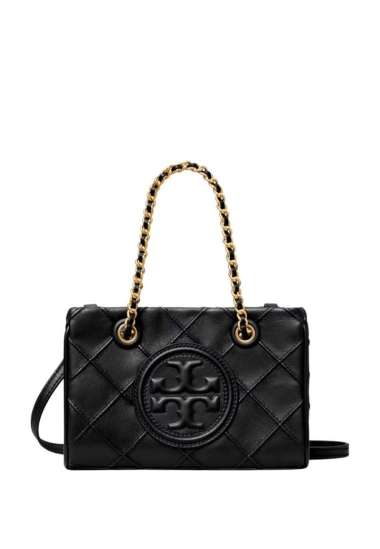 TORY BURCH Mini Fleming Soft Chain Tote Black