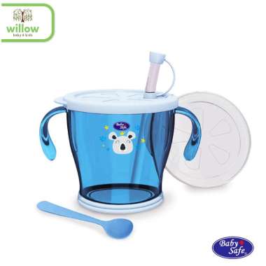 Gelas Anak - Babysafe Pres & Sip Cup Blue