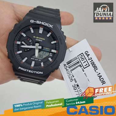 CASIO ORIGINAL -JAM PRIA CASIO G-SHOCK ICONIC STYLES GA-2100RL-1ADR GSHOCK GA 2100RL 1A-RUBBER - G S