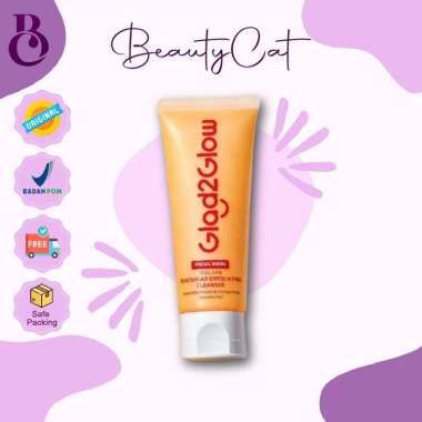 Glad2Glow Yuzu Blackhead Cleanser AHA Exfoliating Face Wash Facial Cleanser G2G Peeling Gel Sabun Cu