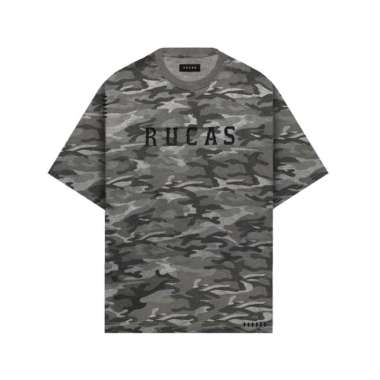 RUCAS Initial Camo T-Shirt Grey S Grey