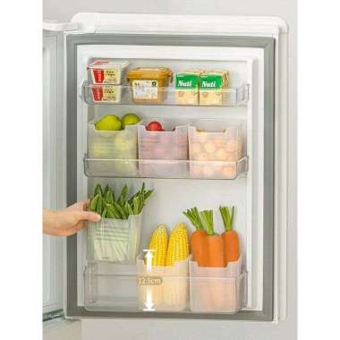 Kotak Penyimpanan Makanan, Buah Sayur dan Bumbu/ Tempat Penyimpanan Pintu Samping Kulkas Penghemat T