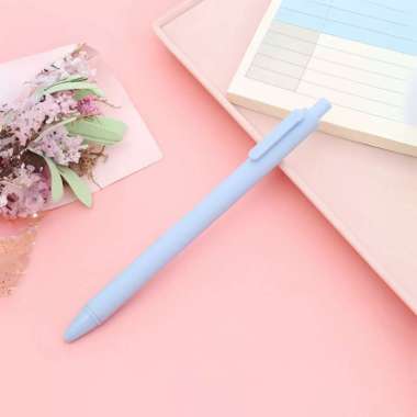 SK-A120 Pena Cetekan Macaroon Pulpen Warna Pastel Tinta Hitam Alat Tulis Sekolah Kantor / Pulpen War