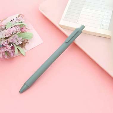 SK-A120 Pena Cetekan Macaroon Pulpen Warna Pastel Tinta Hitam Alat Tulis Sekolah Kantor / Pulpen War