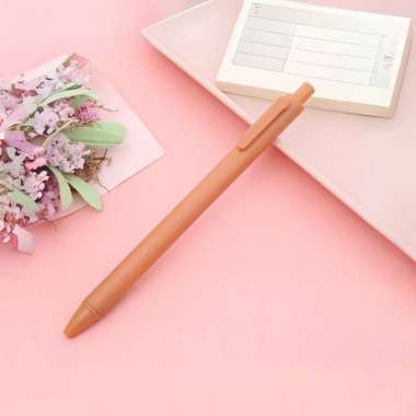 SK-A120 Pena Cetekan Macaroon Pulpen Warna Pastel Tinta Hitam Alat Tulis Sekolah Kantor / Pulpen War