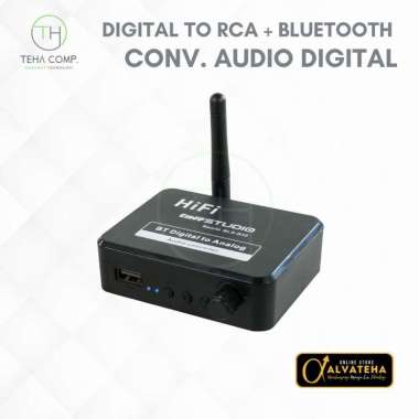 Converter Audio Digital to Analog RCA Aux Plus Bluetooth Hifi USB Slot Digital to RCA