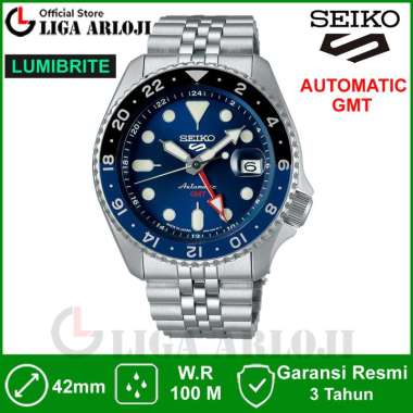 Seiko 5 Sports SSK003K1 Jam Tangan Pria Automatic GMT Lumibrite Original SSK003K SSK003