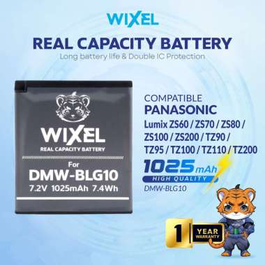 WIXEL Baterai Kamera DMW-BLG10 for Panasonic Lumix GX80 / GX85 / ZS60 / ZS70 / ZS80 / ZS100 / ZS200