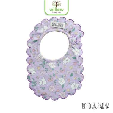Celemek Makan Anak - Bohopanna Bib Scallop Viola