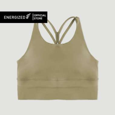 Energized Sports Bra Strappy Back 206-3146C XL Khaki