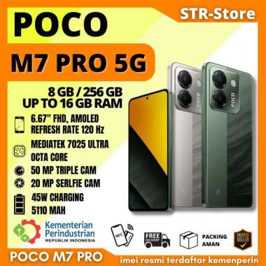 POCO M7 PRO 5G 8/256 GB GARANSI RESMI POCO NFC M7 PRO 8/256 GB RAM 8 GB - POCO M7 PRO 5G Silver