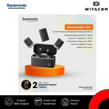 WITACOM - Saramonic Mix 2.4 GHz Professional Wireless Microphone with Mic In - Garansi Resmi