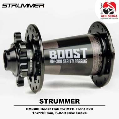 Strummer HM-380 Boost 15x110 Front 32H 6 Bolts Disc Brake Hub Depan Sepeda