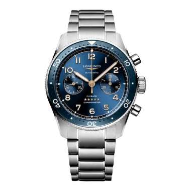 Jam Tangan Pria Longines Spirit Flyback L3.821.4.93.6 Automatic Sunray Blue Dial Stainless Steel Str