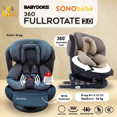 BABYDOES Full Rotate 2.0 Carseat 360 | Dudukan Kursi Mobil GREY