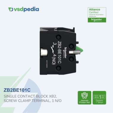 SCHNEIDER ADDITIONAL CONTACT BLOK XB2 1 N/O ZB2BE101C