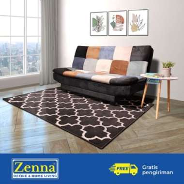 Zenna Sofa Bed Hugo / Sofa Tempat Tidur / Sofa Lipat / Sofabed BLACK BROWN A