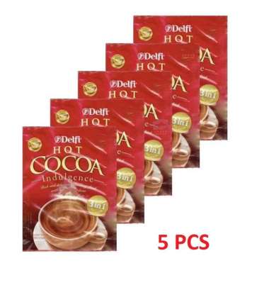 Promo Harga Delfi Hot Cocoa Indulgence per 5 sachet 25 gr - Blibli