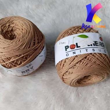 Benang polycherry benang rajut Per 1 Roll Khaki