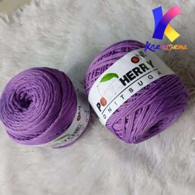 Benang polycherry benang rajut Per 1 Roll Ungu