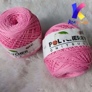 Benang polycherry benang rajut Per 1 Roll Pink
