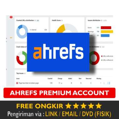 Akun Ahrefs Premium SEO Tools Backlink Checker Traffic PRO VIP Private Use Bergaransi