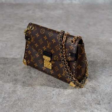 Tas LV LOUIS VUITTON TRUNKIE MONOGRAM BROWN CHAIN SHOULDER BAG 100% ORIGINAL 27X16X8CM
