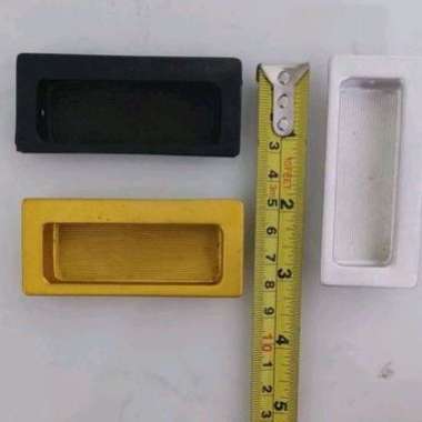 Handle Tarikan Tanam Laci Pintu Lemari Bahan Aluminium Black