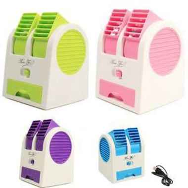 Kipas Angin AC Mini Fan Portable Double Blower USB Fan