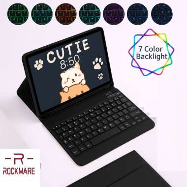 ROCKWARE PS-PRO13.2 Huawei MatePad PRO 13.2 Keyboard Case Backlit Bluetooth Sarung Kulit Flip Stand 